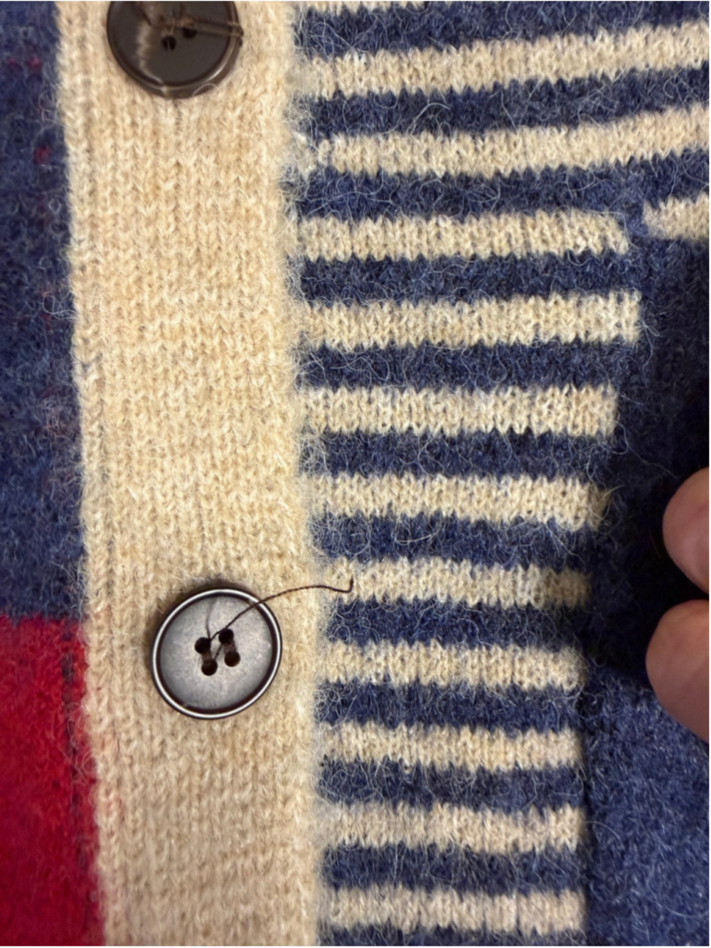 Cottage Core Teacher Cardigan Sweater Embroidered Wool Adorable - Picture 10 of 10